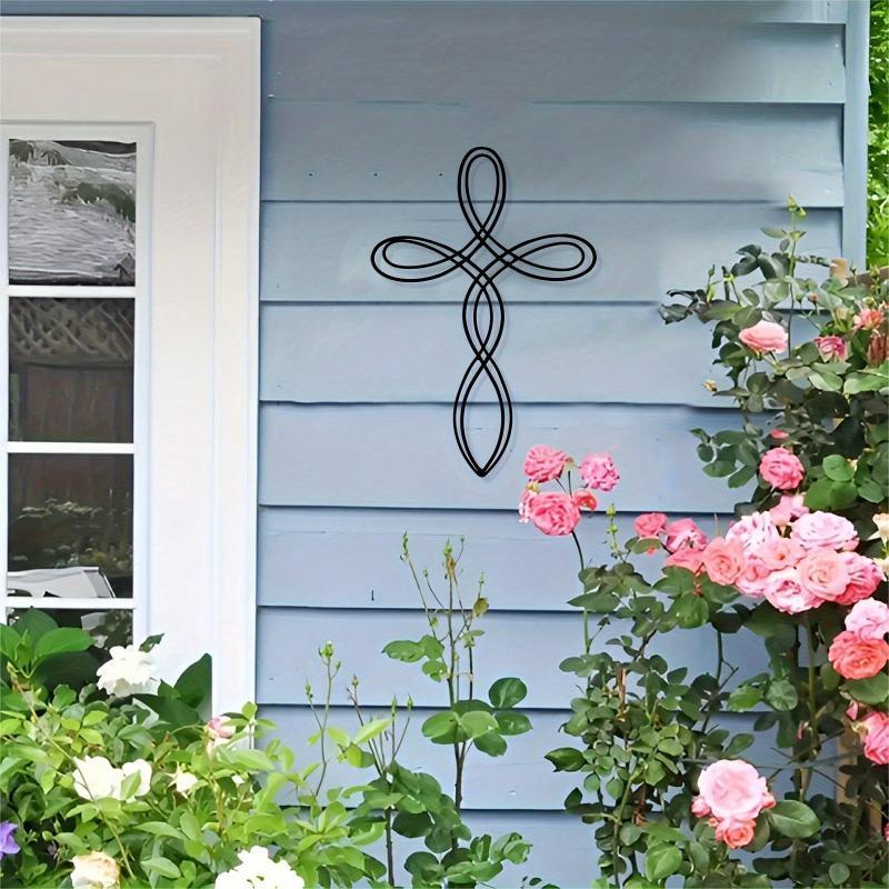 Dixon Cross Metal Wall Art Iron Openwork Silhouette Modern Religious Home Decor Valentine Christmas Gift