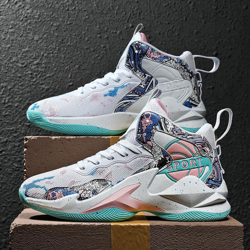 Venom James Basketballschuhe Reibungsgeräusch rutschfest verschleißfest leicht atmungsaktiv High-Top Herren- und Teenager-Mandarinenenten-Sneaker
