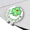 Lucky Clover Golf Ball Mark with Magnetic Golf Hat Clip Green Four Leaf Clover Golf Marker Training Aids For Boys Girl Kids Gift 5