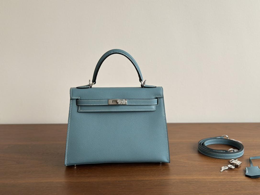 

25cm Cowhide Epsom Leather Top-Handle Cowhide Bag Fashionable Single Strap Decoration Handbag Womens Bag 25cm