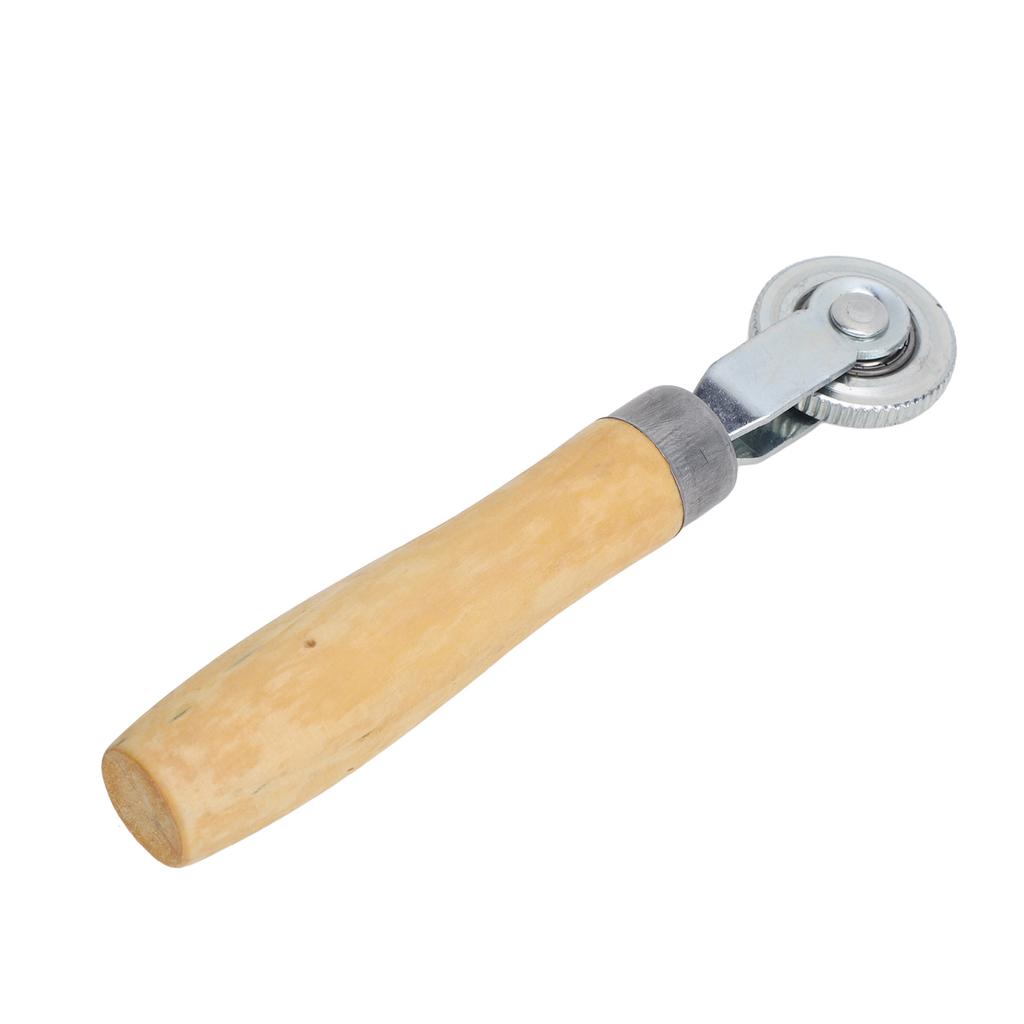 Tire Patch Roller 1 1 2in Dia Wood Handle Universal Fit Comfortable Grip for Cars Motorcycles Bicycles