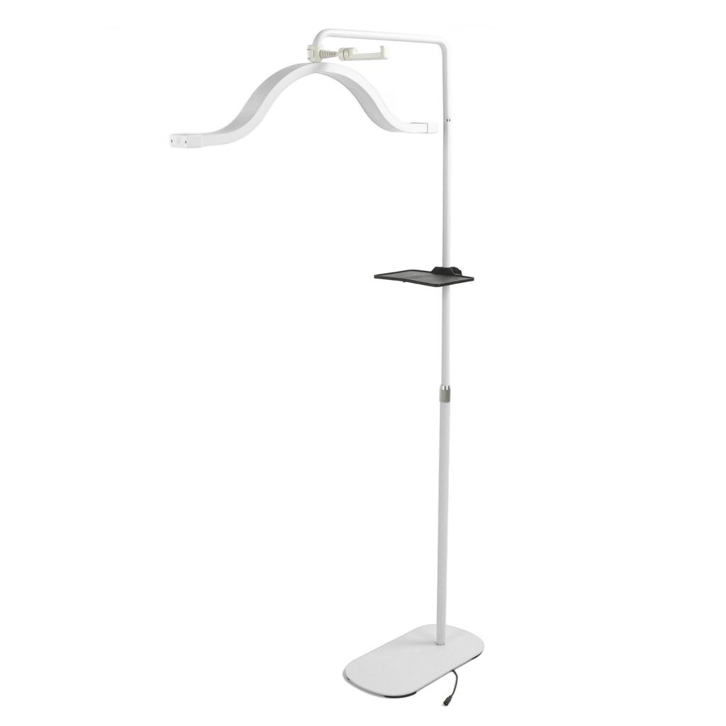 45W Beauty Lamp with Phone Clip 3200K‑5600K 350 degrees Rotation Half Moon Eyelash LED Floor Light for Skincare