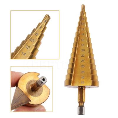 4-32mm 4-12 4-20 HSS Titanium Coated Stap Boor Bits voor Metaal Snelstaal Hout Boren Elektrisch Gereedschap Gatenfrees Stap Conus Boren