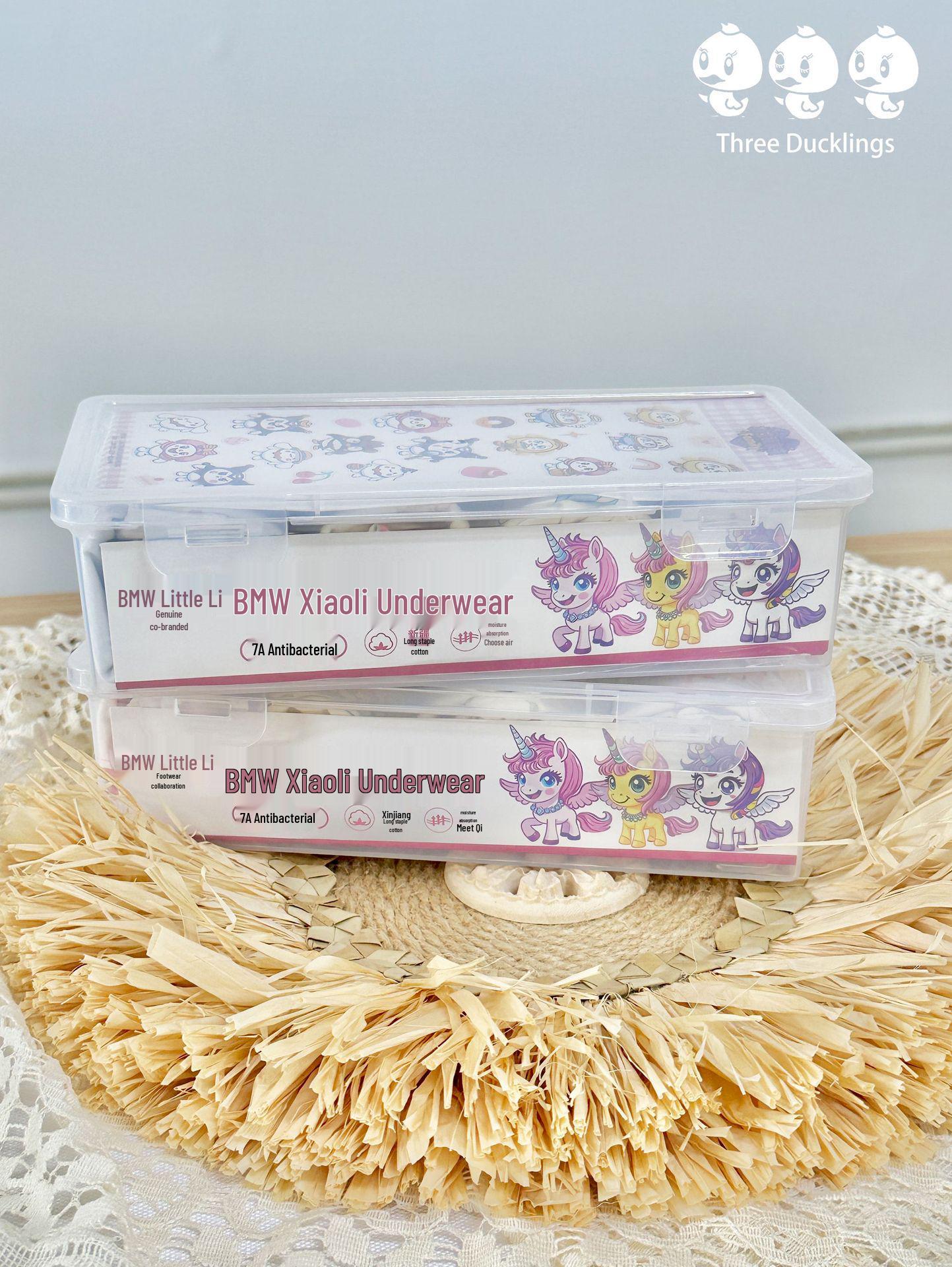 

Pure Cotton Antibacterial Baby Boxer Briefs, Boneless Cartoon Design, 4-Pack for Boys and Girls 2XL/140cm