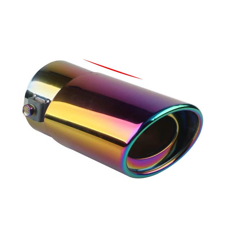 1 Piece 2.5" Stainless Steel Chrome Trim Car Auto Exhaust Muffler Tip Pipe Rear Tail Throat for Specific Models