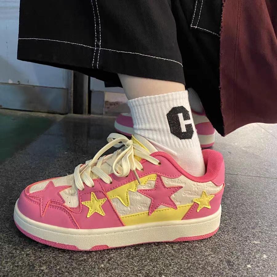 

Новые японские туфли для скейтбординга на плоской пентаграмме, женская повседневная спортивная обувь Ins 40