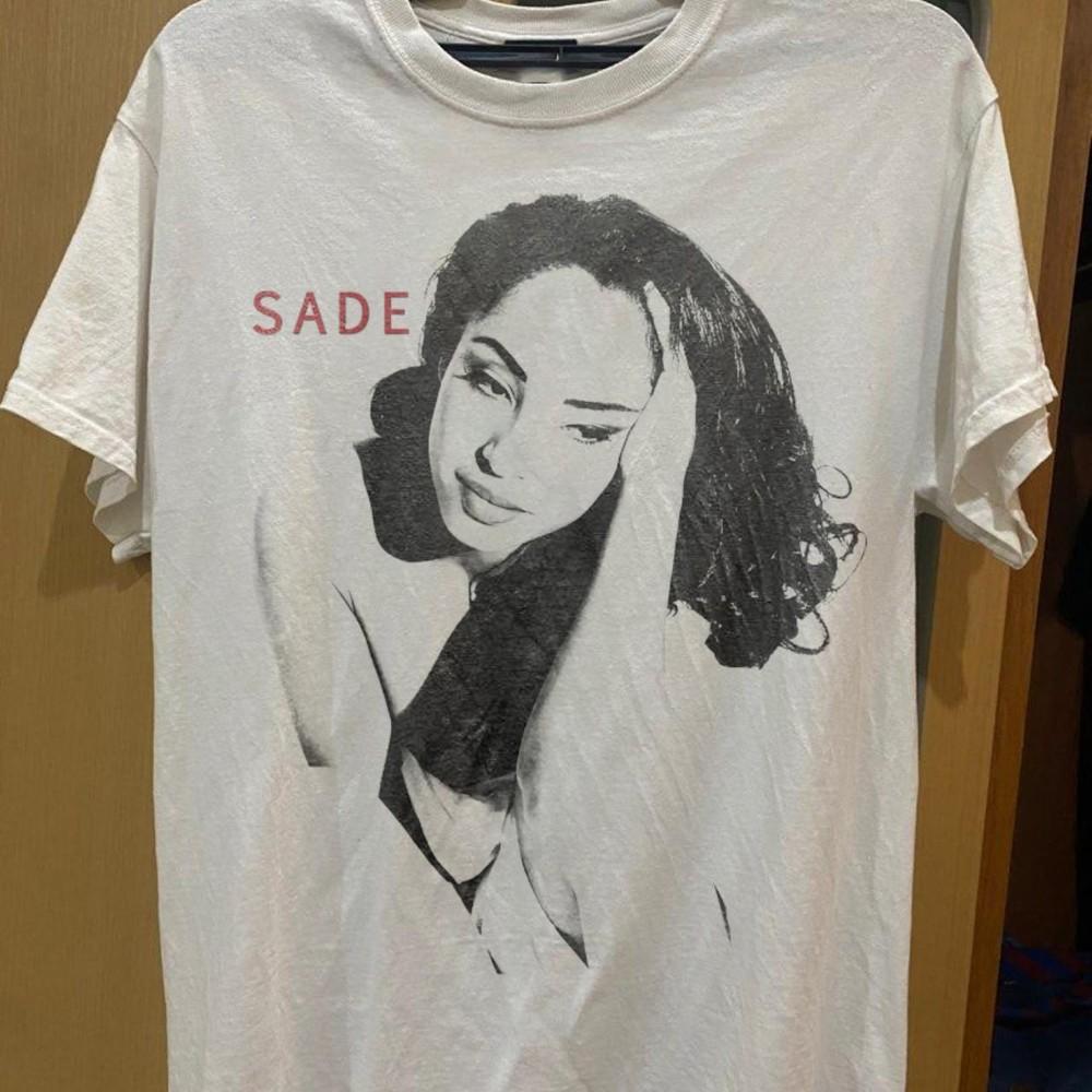Графическая футболка Sade, Белая унисекс футболка в ретро-стиле Sade, Репринт KH14678, Унисекс футболка XXXL