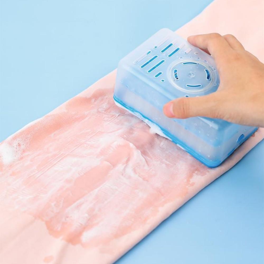 

Новая мыльница Hand Free Scrubbing, многофункциональная пенящаяся мыльная коробка, автоматическая мыльная пена, домашний автоматический слив для мыла, роликовый слив для мыла синий
