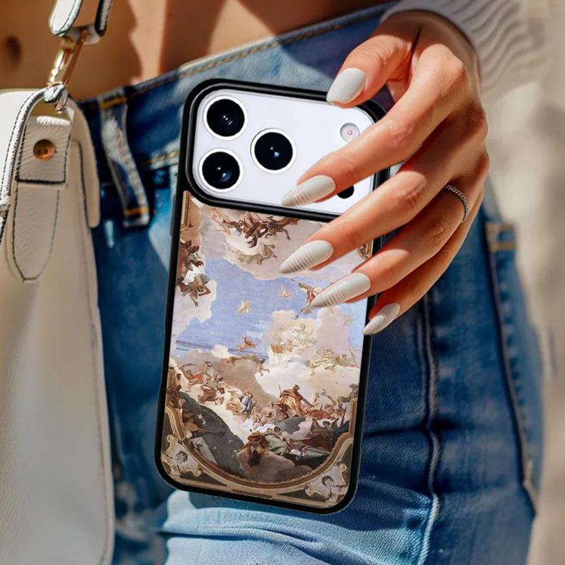 Renaissance art Painting soft Phone Case For iPhone 17 Air 14 15 13 12 Max Cover For Apple 16e 11 Pro Max Plus Coque