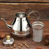 1.2/1.8L Teapot With Tea Filter 304 Premium Stainless Steel Coffee Tea Pot Water Kettle Induction Cooker Stove Cooking Room Kitchen Tool