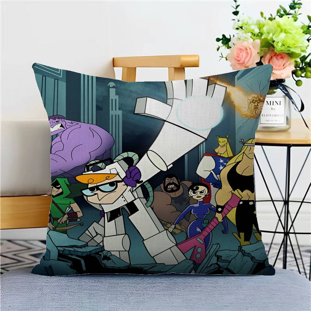 

Мультяшный D-Dexters L-Laboratory Офисная подушка-наволочка Подушка для автомобиля Чехол для подушки 45X45 см Наволочка для поясничной подушки Наволочка для диванной подушки 12x12Inch