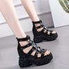Fashion 2025 Summer Hollowed-out Breathable Thin Roman Sandals Women New All-match High-heeled Platform Sandals Wedge Platform Shoes