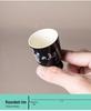 Colorful Glazed Ceramic Baijiu Cups: Creative One-Sip Toast Glasses for Home Use.