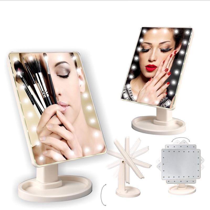 Buy LED Touch Screen Makeup Mirror 22 LEDs Lighted Makeup Cosmetic