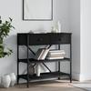 VidaXL Black Console Table 75x34.5x75 Cm Engineered Wood 833408