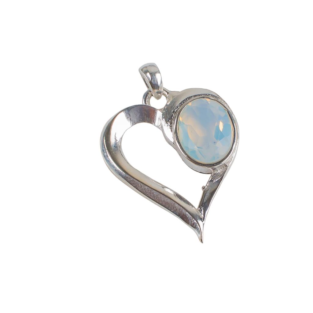 Natural Milky Opal Gemstone 925 Sterling Silver Jewelry Stylish Pendant For Gift CP-5-17