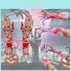 Red Bloodstained Gloves For Cosplay Halloween Costume Party Props