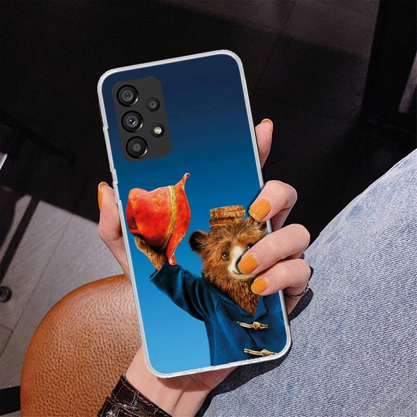 Cute P-PaddingtonS Bear Phone Case For Samsung Galaxy A52 A32 A22 A12 A51 A31 A50S A30S A20S A10S Note 20 Ultra 10 Plus S10 A72