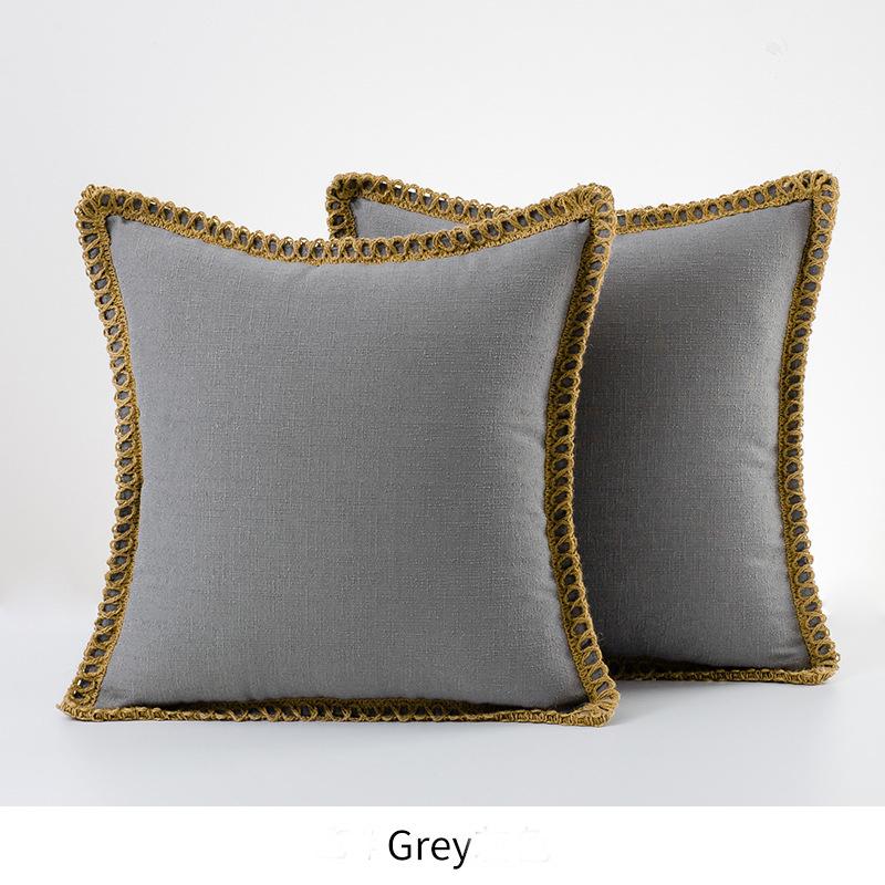 1 buc. Produse de uz casnic, culoare solidă, husă de pernă, sub bumbac, lenjerie, huse de pernă, huse de pernă, pânză de pânză, margini croite