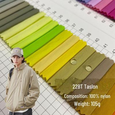 228T Matte Taslon Nylon Outdoor Windproof Water-Repellent Jacket Fabric