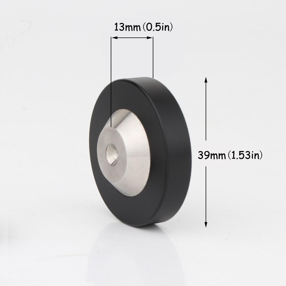 Hifi-Isolationsfüße Vibrationsdämpfer-Pads Aluminium-Spikesockel 39x13mm Resonanzdämpfer Fußpolster für Lautsprecher Verstärker Dac CD-Player Audiogeräte