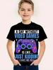 T-Shirts for Boys Short Sleeve 3D Gamepad Print Kids Summer Clothes Casual Fashion O-Neck Boys Tshirt Tops Children's Clothing