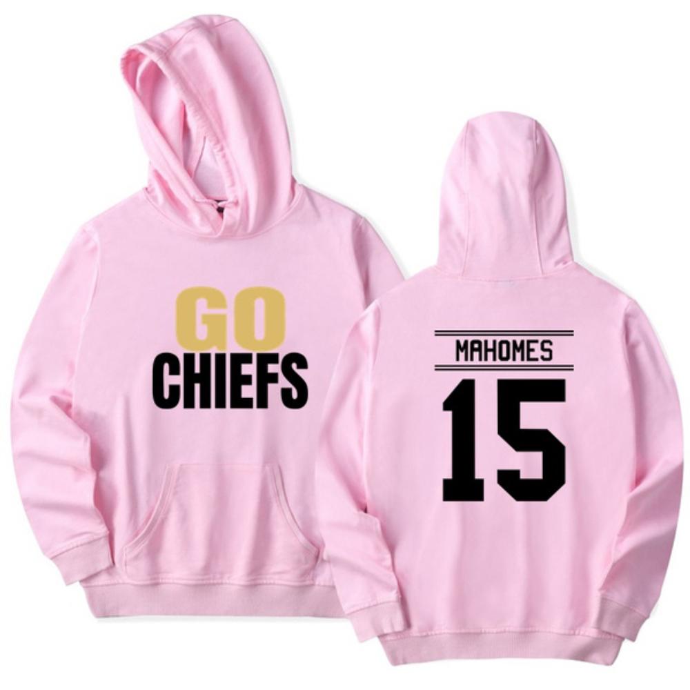 Men's Kansas City Hoodies GO CHIEFS Mahomes Name & Number Hoodies Sweatshirt Men Pullover