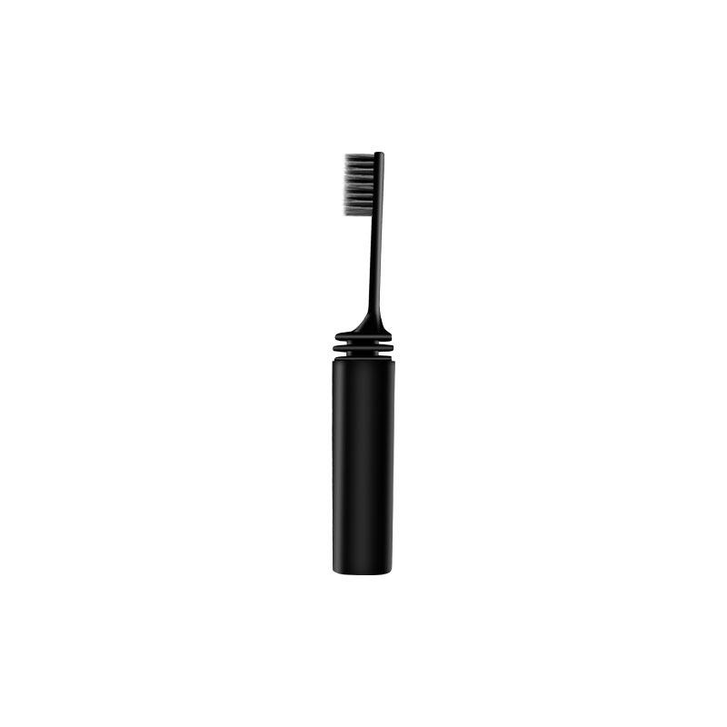 Bamboo Charcoal Ultra-fine Soft Bristle Foldable Travel Toothbrush чёрный