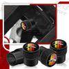 AUN1 4Pcs/set Three Color Emblem Car Wheel Tire Valve Caps Tyre Air Stem Covers For Highlande Tacoma RAV4 4Runner Auto Accessories