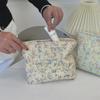 410123 Fresh floral canvas cosmetic bag women's portable large-capacity travel toilet bag skin care product storage bag