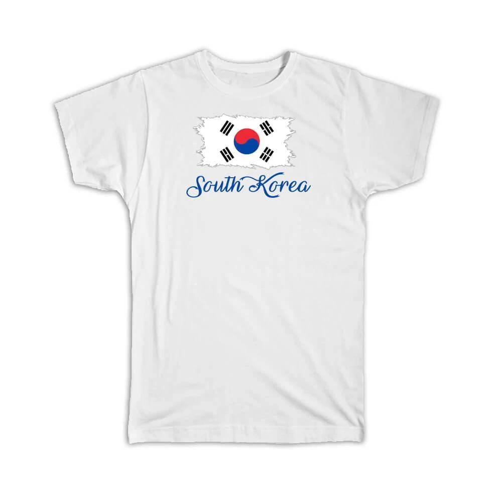 Gift T-Shirt : South Korea Flag Korean Country Expat S
