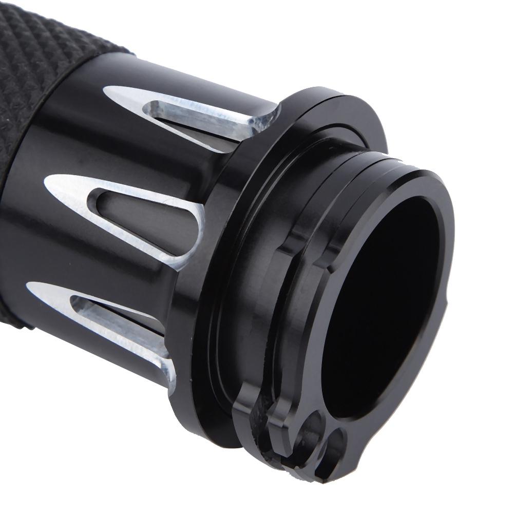 1" 25mm Universal Motorcycle Handlebar Cover Anti Slip Rubber Hand Grip Black