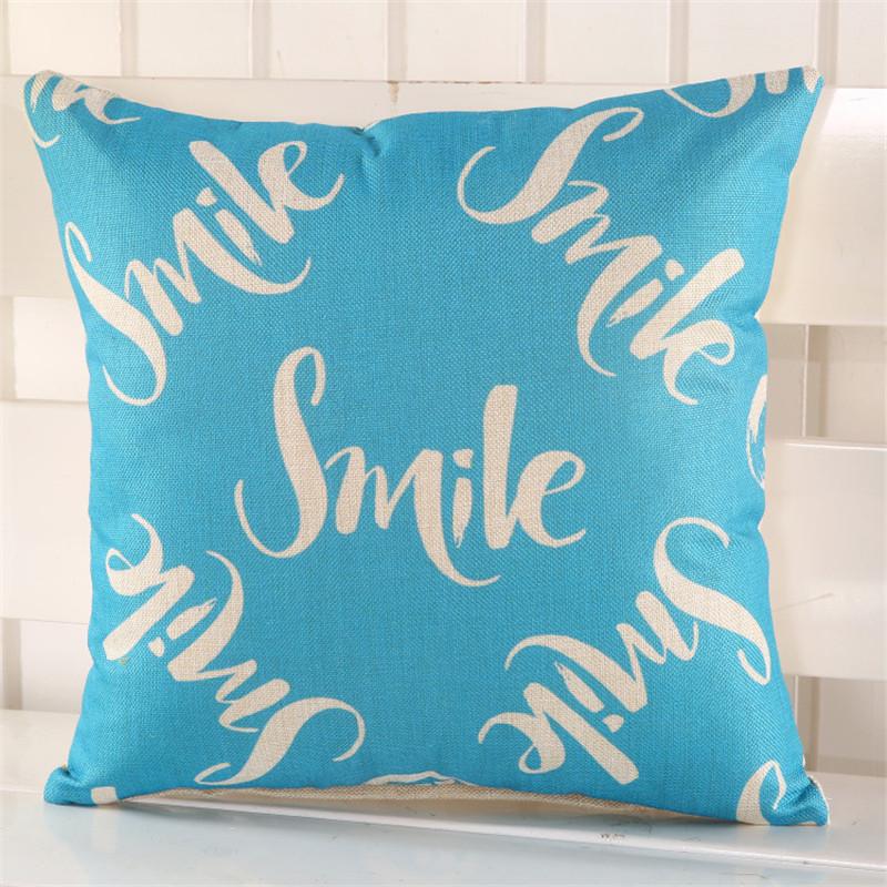 45x45cm Vintage Retro Flower Geometry Printed Home Sofa Chair Cushion Cover Cotton Linen Decorative Pillow Case