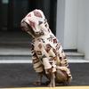 Winter Warm Dog Hoodies,Pet Hooded Pullovers For Large Breeds,Classic Christmas Printing Dogs Sweater Pajamas,For Husky Whippet