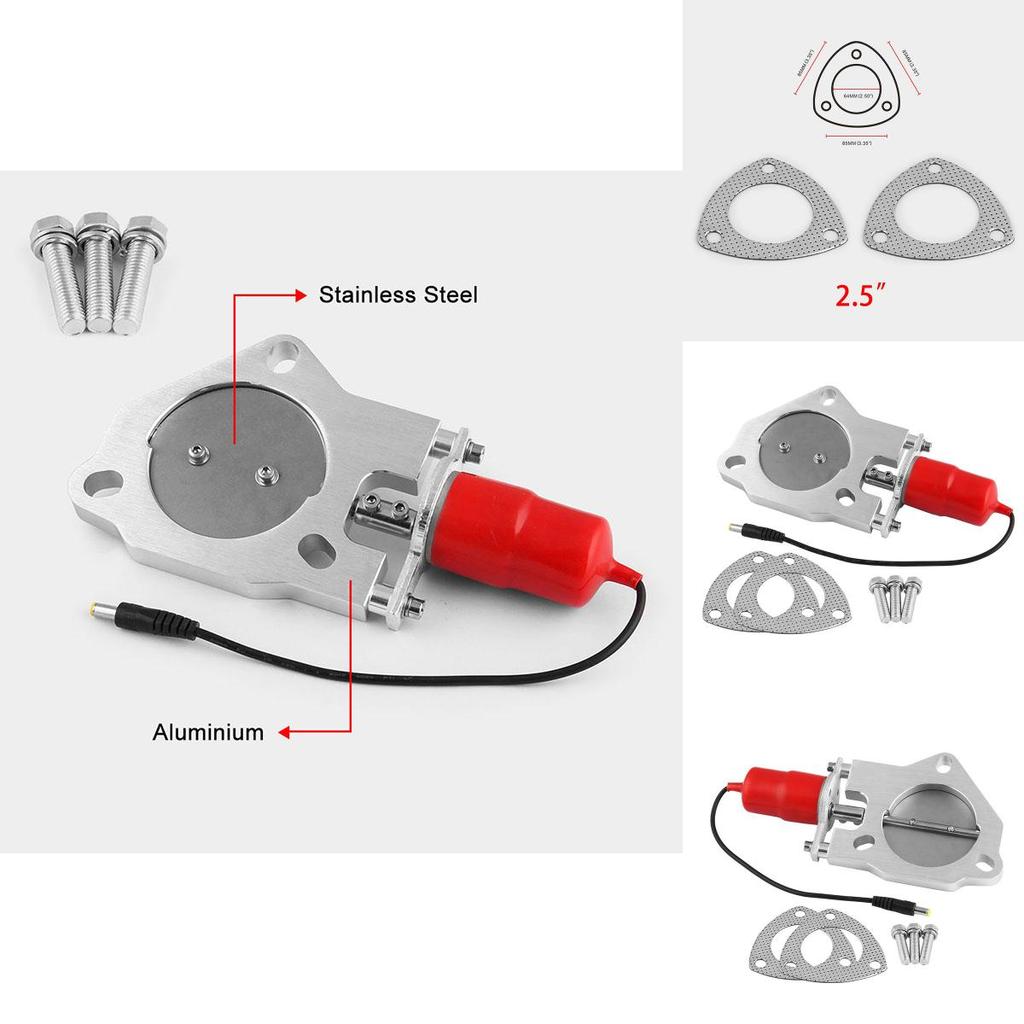 Premium Qualität 2,5"/3" Elektrische Auspuffklappe mit Fernbedienung Ventilmotor für Universelle Passform