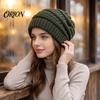 Outdoor Sports Warm Gear Slouchy Knitted Hat, Unisex Winter Beanies, Stretchy Headwear for Large Heads Cozy Knit Hat Cold Weather Cycling Skiing