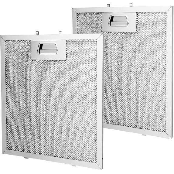 Обновленный сменный фильтр для вытяжки W10169961A, 10,47x12 дюймов, подходит для Whirlpool, Ikea, Kitchen Aid, Jenn Air, 3 шт., 5-слойная алюминиевая сетка, жироуловитель 2PCS (9x10.25in)