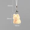 Cute Flocked 3D Resin Bear Keychain Sweet Creative Student Phone Chain Pendant Bag Accessory Phone Strap Gift