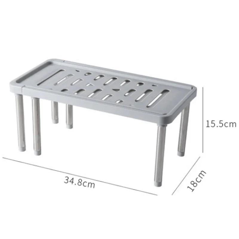Kitchen Cabinet Storage Shelf Home Retractable Stackable Spice Rack Fit for Kitchen Organizer Bathroom Plastic Cabinet Holders