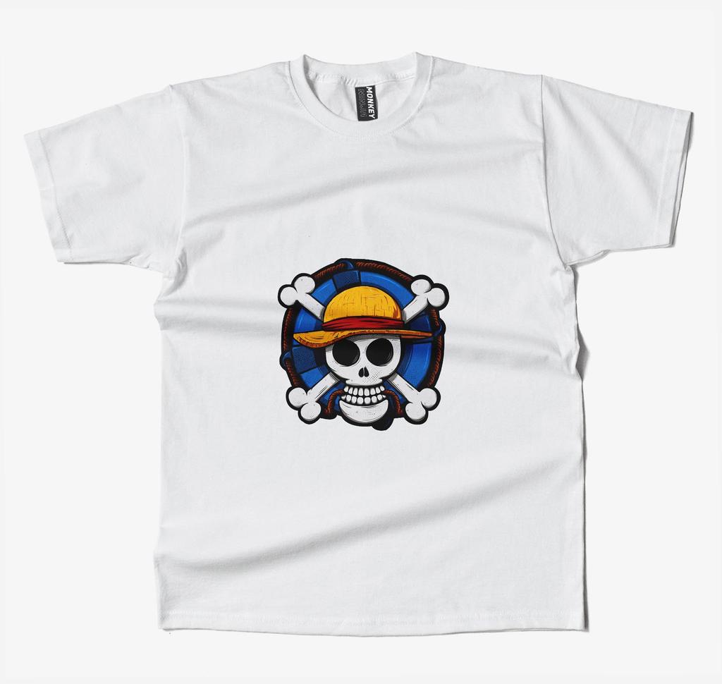 One Piece Mugiwara Clan Flag Anime T Shirt Men Women Oversized Streetwear Cotton Harajuku Short Sleeve T-shirt Casual Loose Clothing