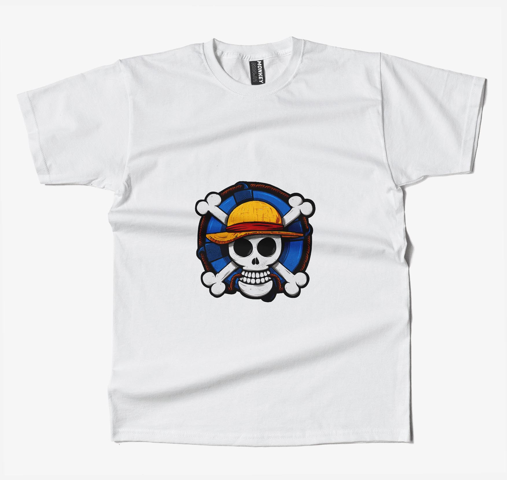 

Футболка с флагом клана Мугивара из One Piece, аниме, мужская, женская, оверсайз, уличная одежда, хлопок, Харадзюку, с коротким рукавом, повседневная, свободная одежда 4XL