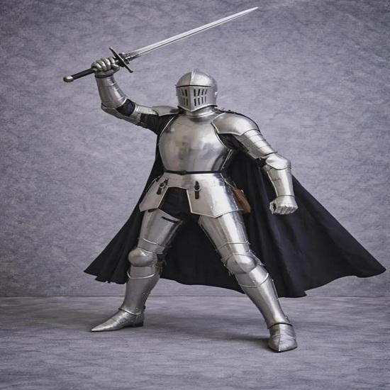 

Wearable Steel Knight Full Plate Armour Gothic Medieval Cosplay LARP Suit