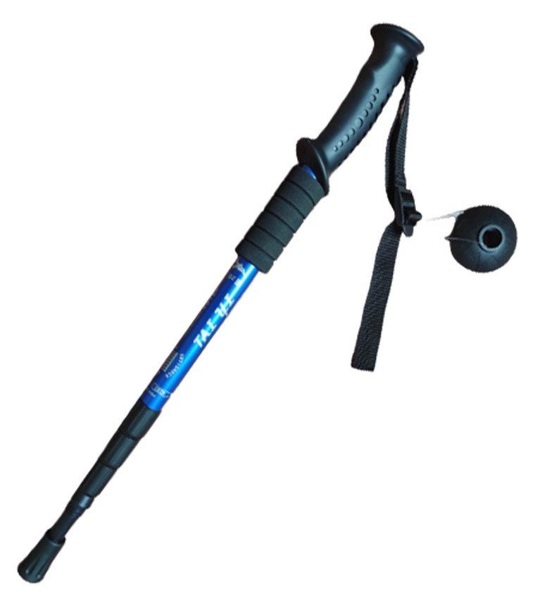 4-Section Aluminum Alloy Trekking Pole – Straight Handle for Hiking, Climbing & Travel