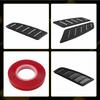 2pcs Air Flow Intake Cover Black Hood Universal Decorative Vent Car Accessories