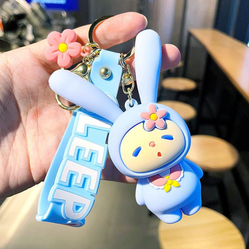 

Rabbit Cute Squishy Keychain Silicone Key Accessory Perfect For Birthdays Holidays And StandingBlue