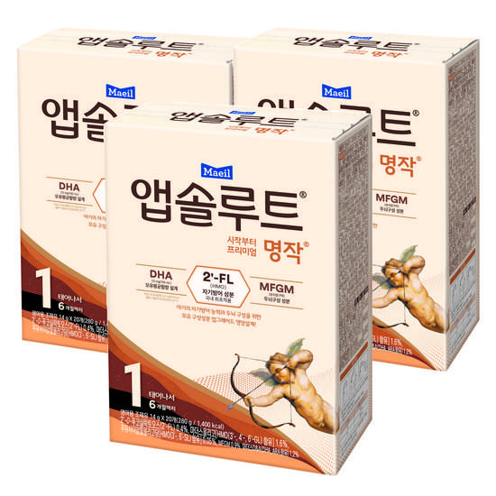 Absolute Premium Masterpiece Stick Powdered Milk Step 1, 20 Pieces, 3 Pieces