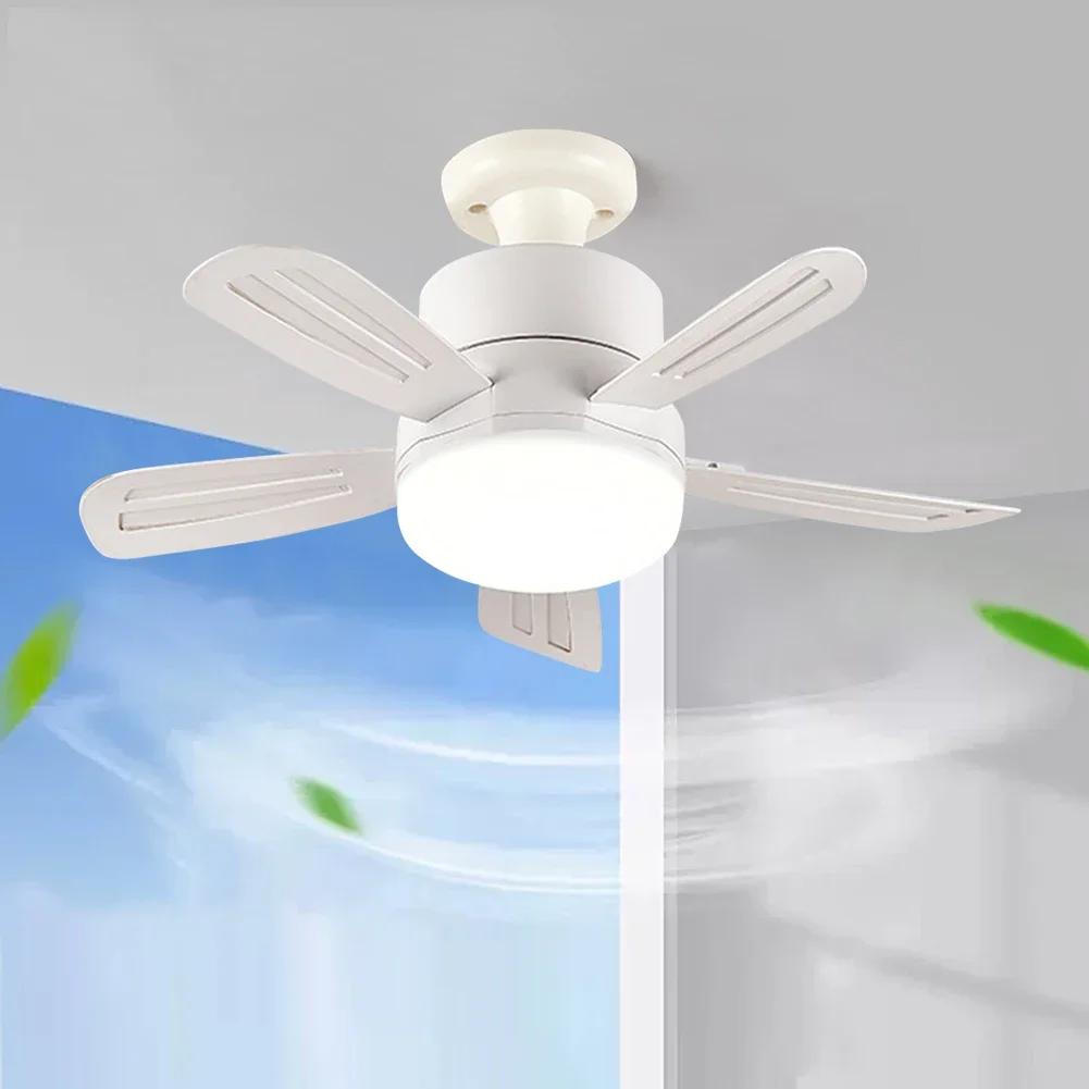 2 In 1 Hanging Fan with LED Lantern Remote Control Silent Ceiling Fan Universal Dimming Fan for Dining Room Bedroom Living Room