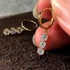 CAOSHI Delicate Lady Shiny Crystal Drop Earrings for Engagement All-match Accessories for Women Gold Color Zircon for Female