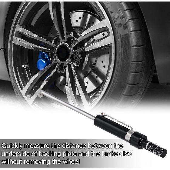 2pcs Car Brake Pad Thickness Gauge, Brake Pad Gauge Brake Measuring Tool with Scale Brake Pad Tester Brake Shoe Gauge for Internal External Brake