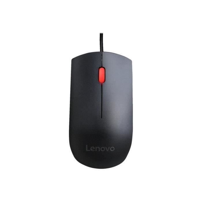 Souris filaire LENOVO Essential - Ambidextre - 3 boutons - Technologie optique